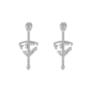 Diamond Fashion Earrings 1.25 ct tw 14k White Gold