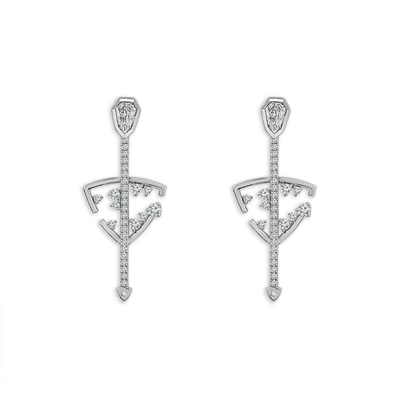 Diamond Fashion Earrings 1.25 ct tw 14k White Gold