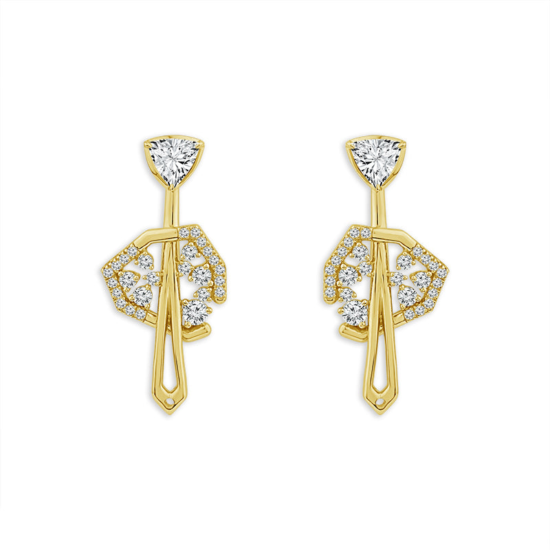 Diamond Fashion Earrings 1.50 ct tw 14k White Gold