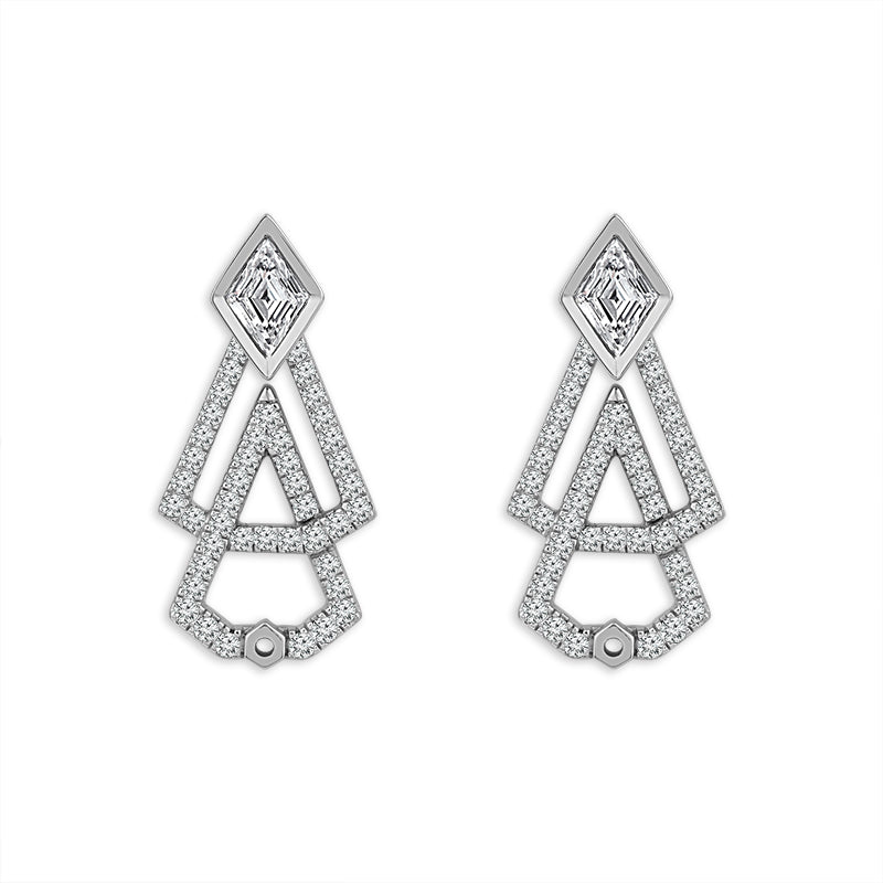 Diamond Fashion Earrings 1.25 ct tw 14k White Gold