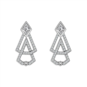 Diamond Fashion Earrings 1.25 ct tw 14k White Gold