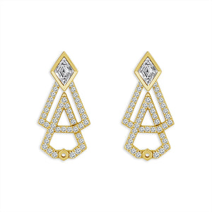 Diamond Fashion Earrings 1.25 ct tw 14k White Gold