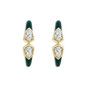 Diamond Hoops Earrings 1 ct tw 14k Yellow Gold