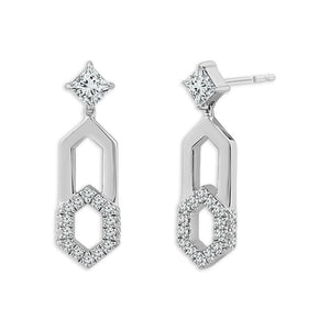 Diamond Fashion Earrings 0.90 ct tw 14k White Gold