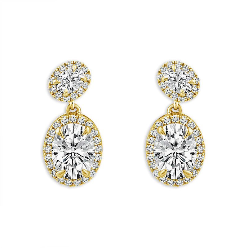 Diamond Fashion Earrings 4 ct tw 14k Yellow Gold