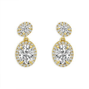 Diamond Fashion Earrings 4 ct tw 14k Yellow Gold