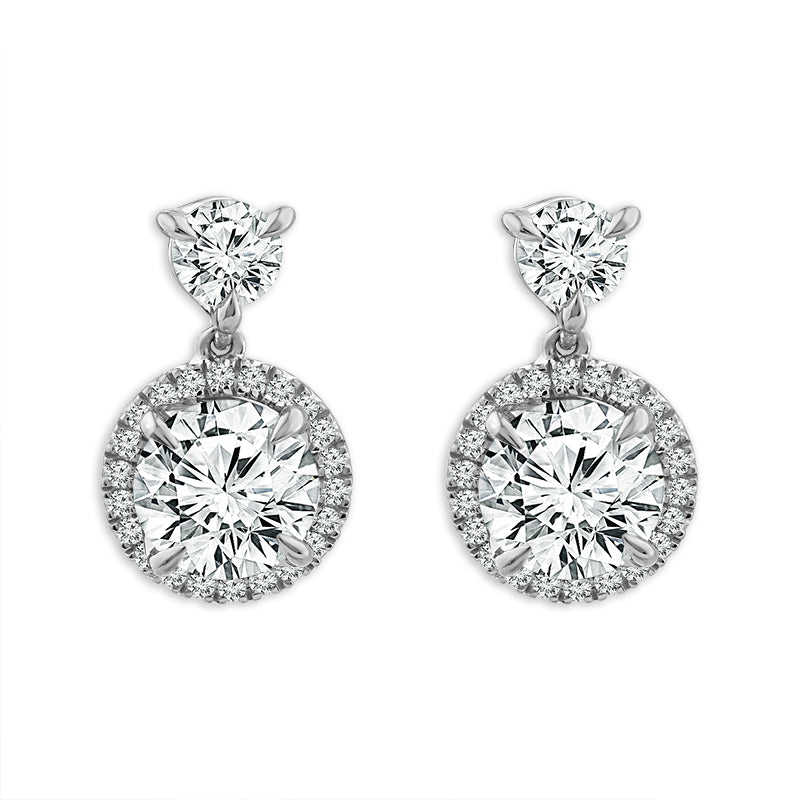 Diamond Fashion Earrings 4 ct tw 14k Yellow Gold