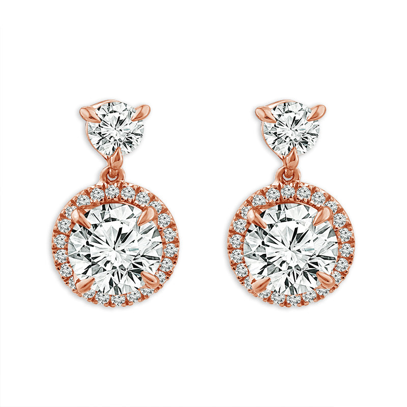 Diamond Fashion Earrings 4 ct tw 14k Yellow Gold