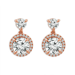 Diamond Fashion Earrings 4 ct tw 14k Yellow Gold