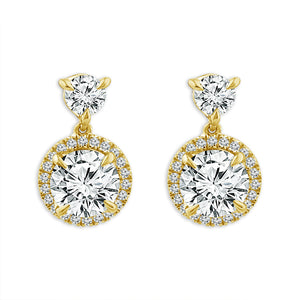 Diamond Fashion Earrings 4 ct tw 14k Yellow Gold