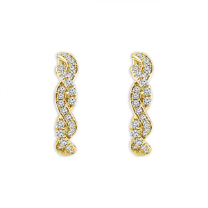 Diamond Hoops Earrings 0.40 ct tw 10k Yellow Gold