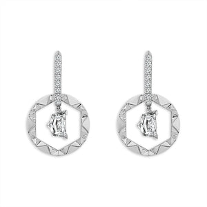 Diamond Hoops Earrings 1.50 ct tw 14k Yellow Gold