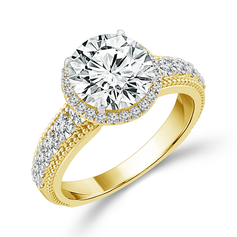 Diamond Engagement Ring 0.75 ct tw Center Round 14k White Gold