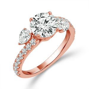 Diamond 3-Stone Ring 2.25 ct tw 14k Yellow Gold