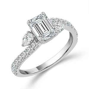 Diamond 3-Stone Ring 2.25 ct tw 14k Yellow Gold