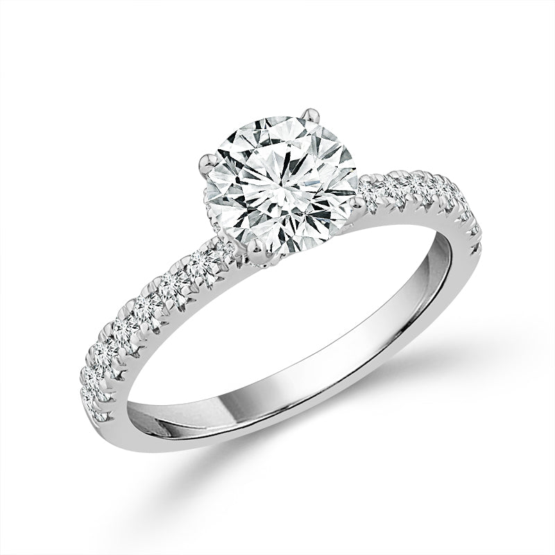 Diamond Engagement Ring 0.50 ct tw Center Round 14k Yellow Gold