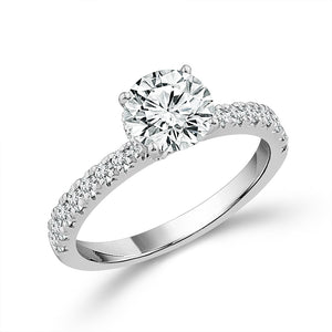 Diamond Engagement Ring 0.50 ct tw Center Round 14k Yellow Gold