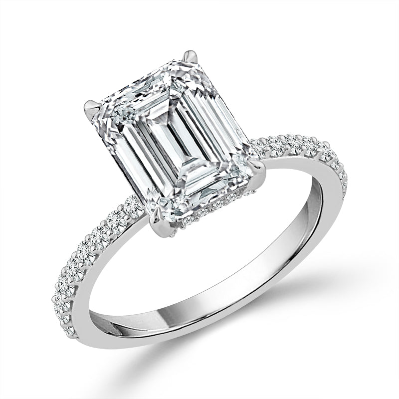 Diamond Engagement Ring 0.50 ct tw Center Radiant 14k Yellow Gold