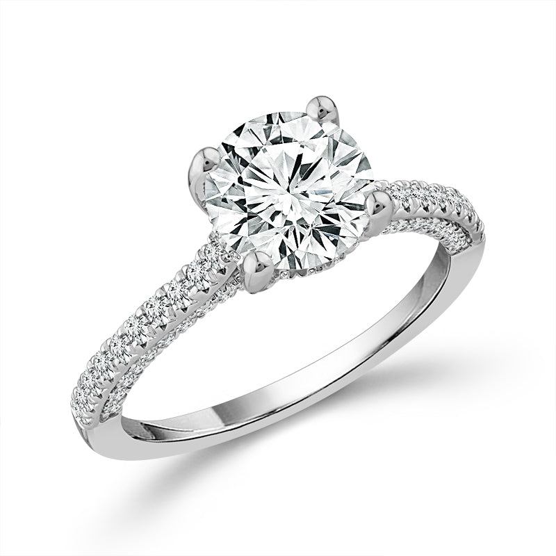 Diamond Engagement Ring 0.50 ct tw Center Round 14k Yellow Gold