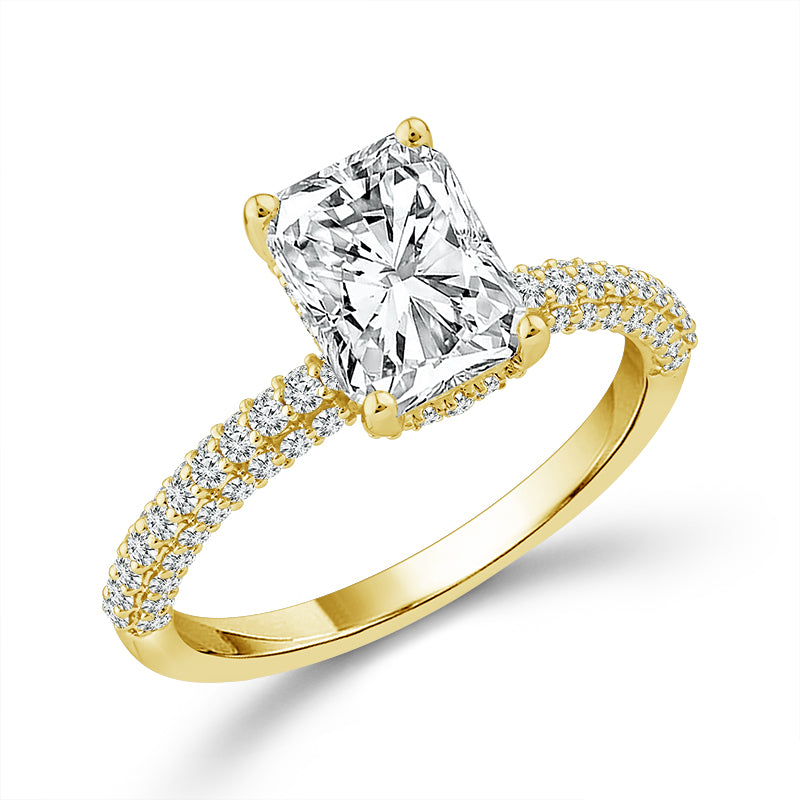 Diamond Engagement Ring 0.50 ct tw Center Radiant 14k Yellow Gold