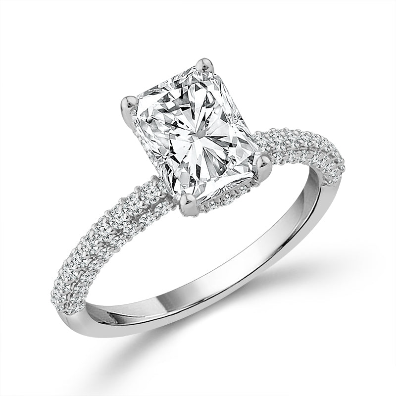 Diamond Engagement Ring 0.50 ct tw Center Radiant 14k Yellow Gold