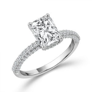 Diamond Engagement Ring 0.50 ct tw Center Radiant 14k Yellow Gold