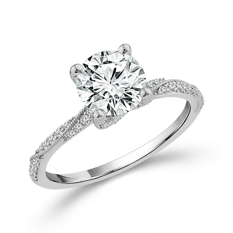 Diamond Engagement Ring 0.20 ct tw Center Round 14k Yellow Gold