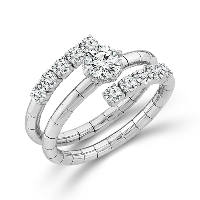 Diamond Bridal Ring 1/2 ct tw Center RD 14k Yellow Gold