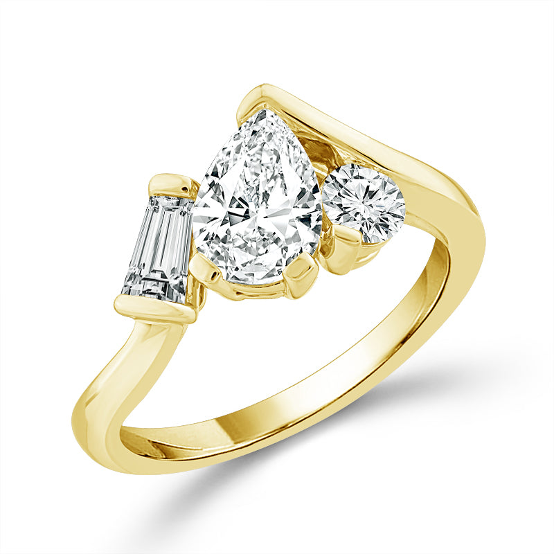 Diamond 3-Stone Ring 1.50 ct tw 14k White Gold