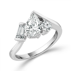 Diamond 3-Stone Ring 1.50 ct tw 14k White Gold