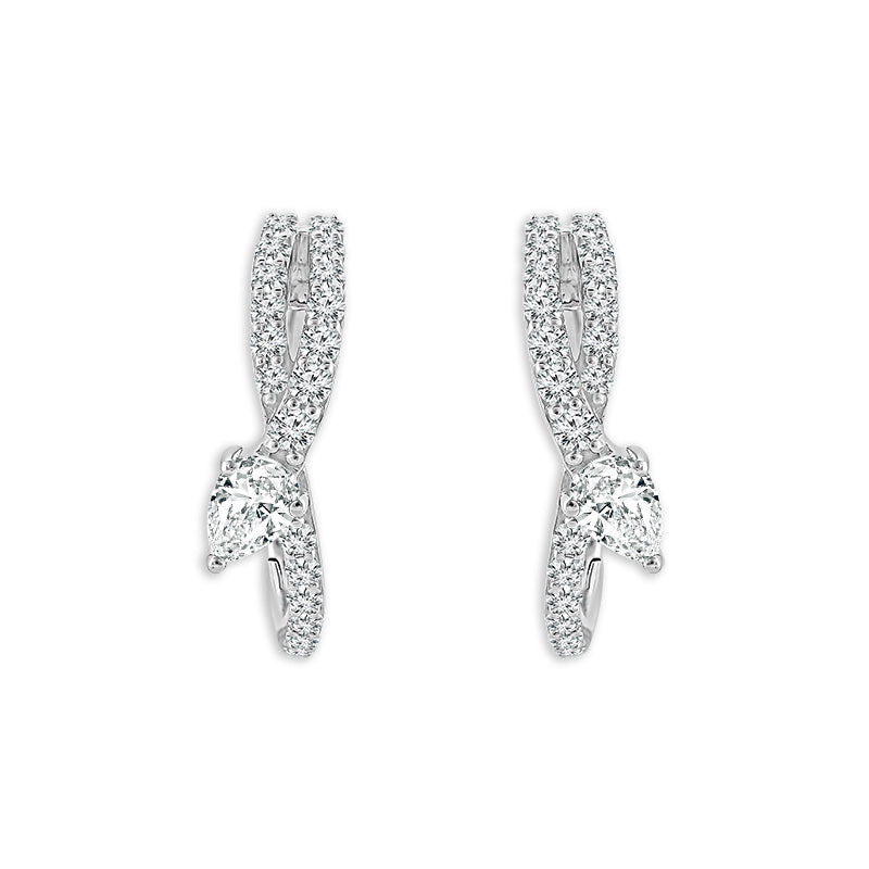Diamond Fashion Earrings 1 ct tw 14k White Gold