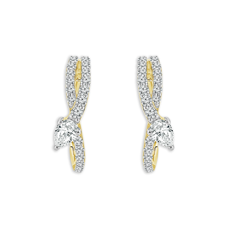 Diamond Fashion Earrings 1 ct tw 14k White Gold