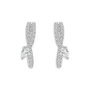 Diamond Fashion Earrings 1 ct tw 14k White Gold