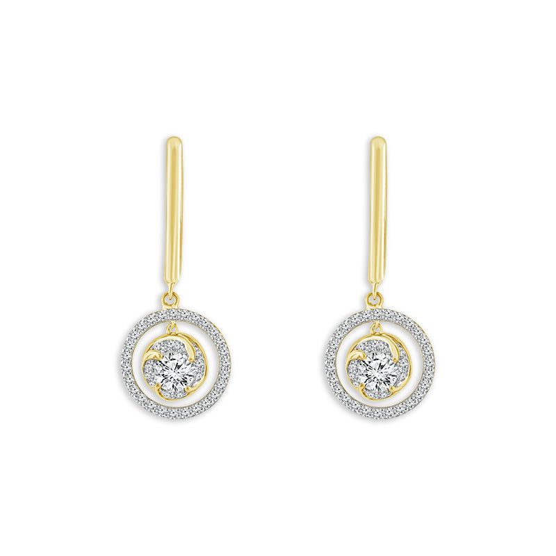 Diamond Fashion Earrings 1 ct tw 14k Yellow Gold
