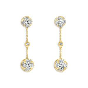 Diamond Fashion Earrings 1.25 ct tw 14k Yellow Gold
