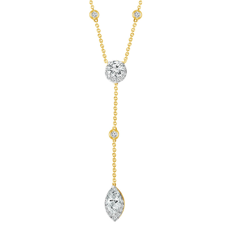 Diamond Fashion Necklace 1.75 ct tw 14k Yellow Gold