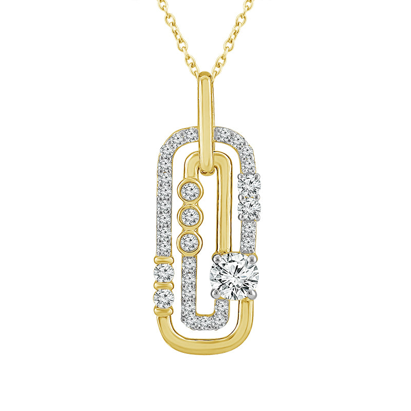 Diamond Fashion Pendant 0.75 ct tw 10k Yellow Gold