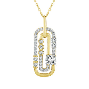 Diamond Fashion Pendant 0.75 ct tw 10k Yellow Gold