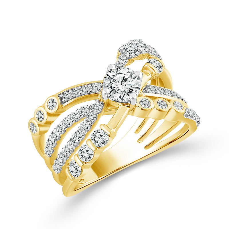 Diamond Fashion Ring 1.25 ct tw 14k Yellow Gold