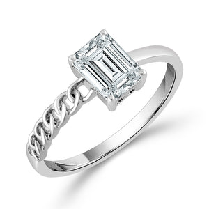 Diamond Bridal Ring 0.75 ct tw Center EM 14k Yellow Gold