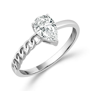 Diamond Bridal Ring 0.75 ct tw Center PE 14k Yellow Gold