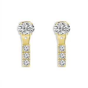 Diamond Fashion Earrings 1 ct tw 14k Yellow Gold