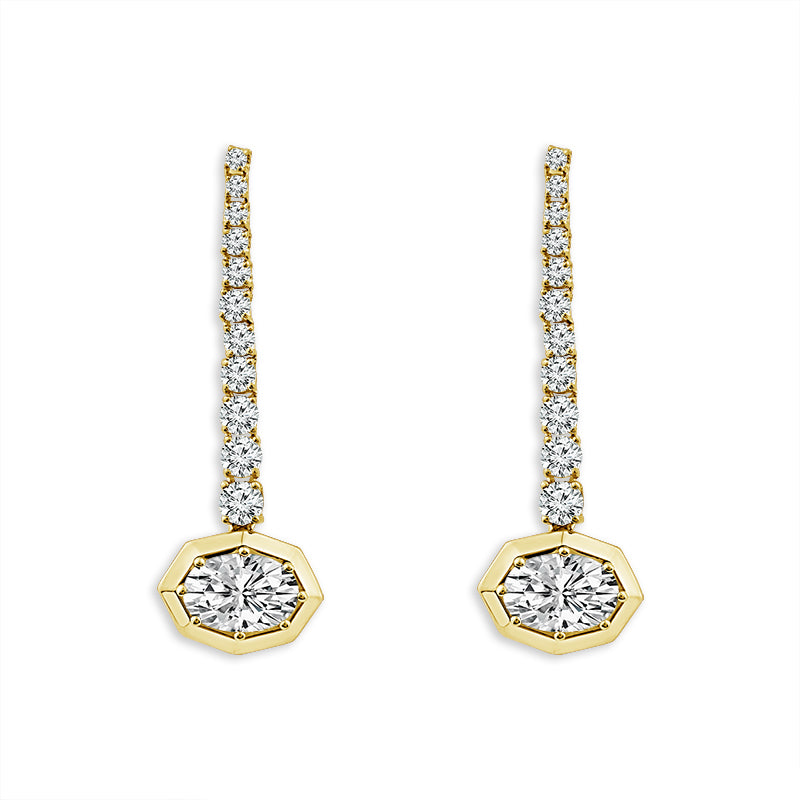 Diamond Fashion Earrings 1.63 ct tw 14k Yellow Gold