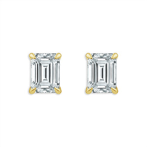 Diamond Solitaire Earrings 1.50 ct tw 14k Yellow Gold