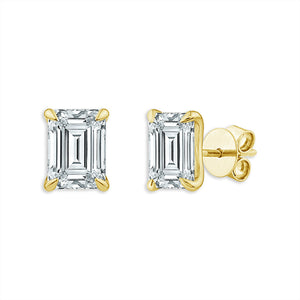 Diamond Solitaire Earrings 2 ct tw 14k Yellow Gold
