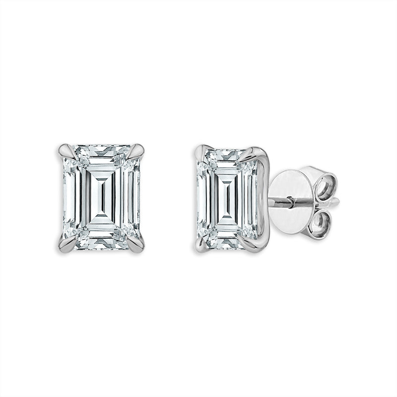 Diamond Solitaire Earrings 2 ct tw 14k Yellow Gold
