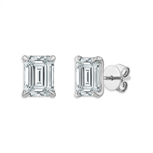 Diamond Solitaire Earrings 2 ct tw 14k Yellow Gold