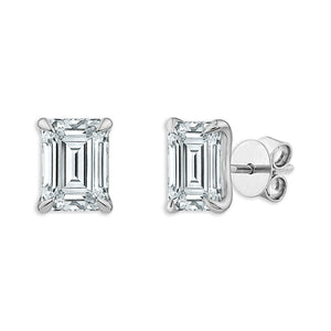 Diamond Solitaire Earrings 3 ct tw 14k Yellow Gold
