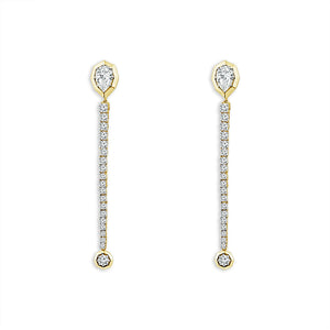 Diamond Fashion Earrings 1.50 ct tw 14k Yellow Gold