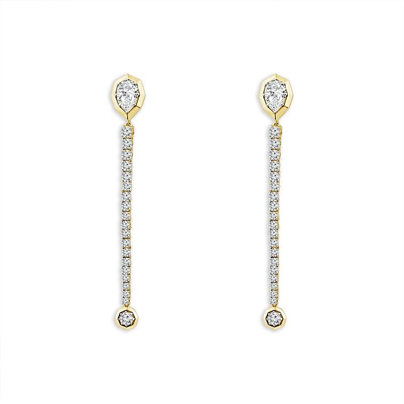 Diamond Fashion Earrings 1.50 ct tw 14k Yellow Gold